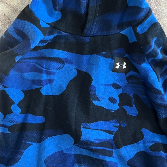 Under Armour Kids Black and Blue Camo Hoodie - Picture 2 of 4